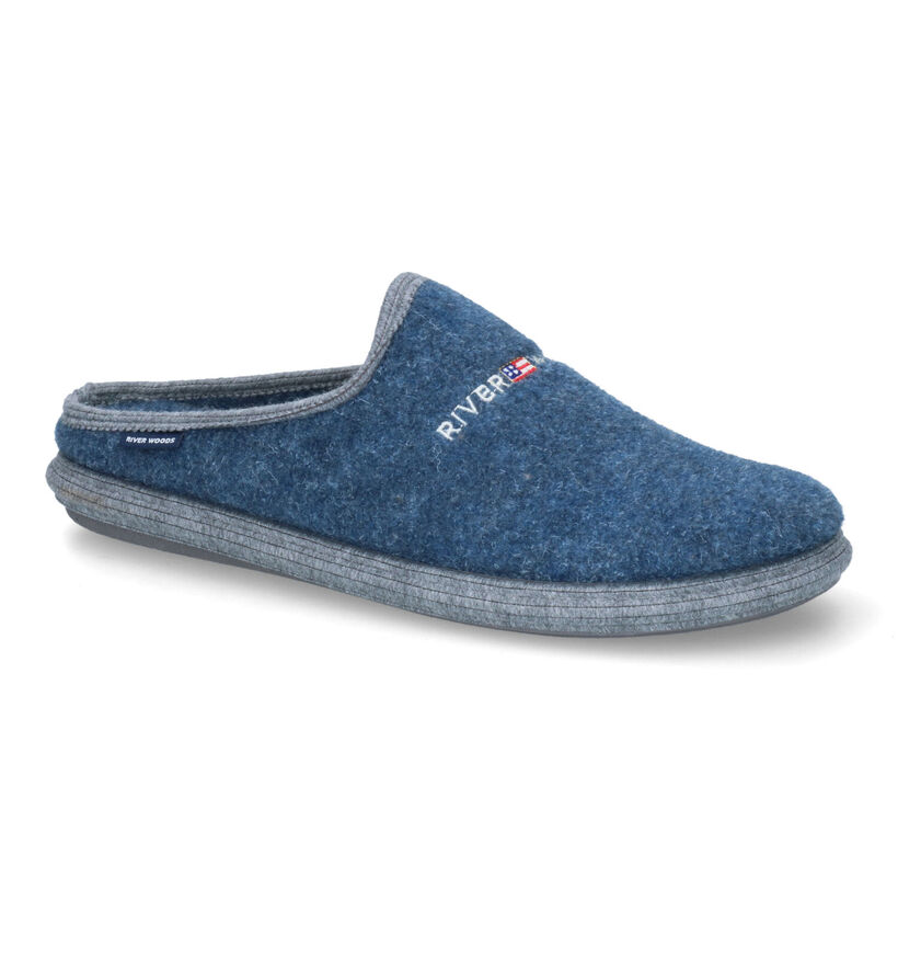 River Woods Harald Pantoufles en Bleu pour hommes (316667)