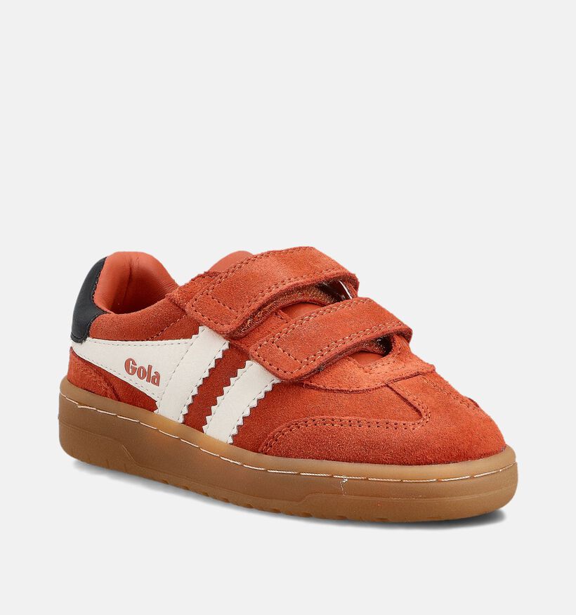 Gola Chaussures à scratch en Orange pour filles, garçons (360984) - pour semelles orthopédiques