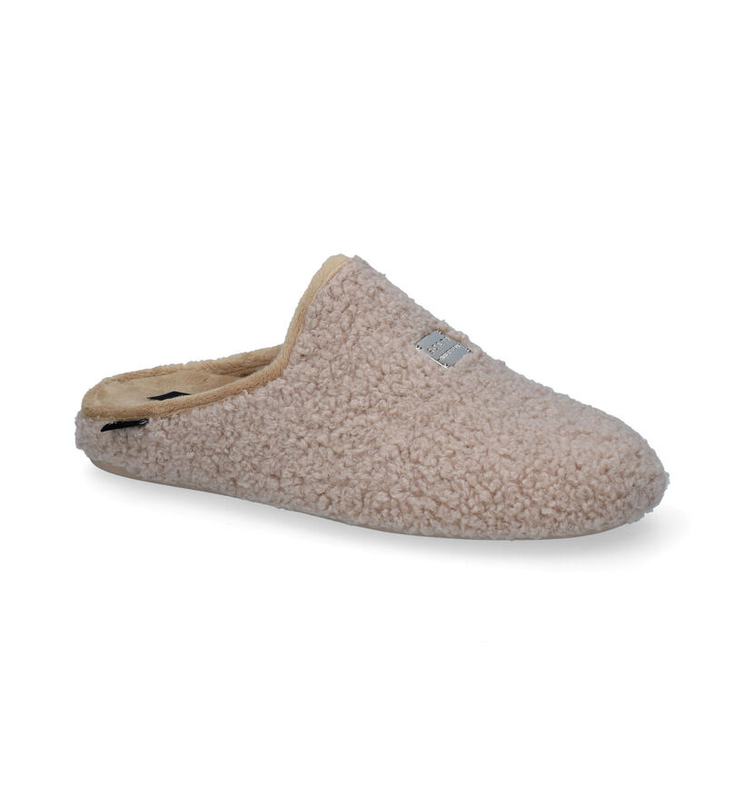 Scapa Beige Pantoffels in stof (317049)