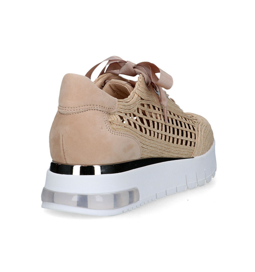 Softwaves Chaussures à lacets en Camel pour femmes (325073) - pour semelles orthopédiques