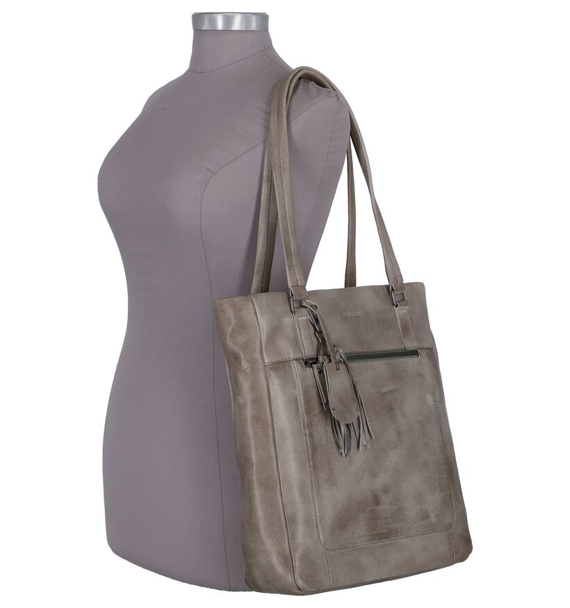 Burkely Noble Nova Cabas en Taupe en cuir (262518)