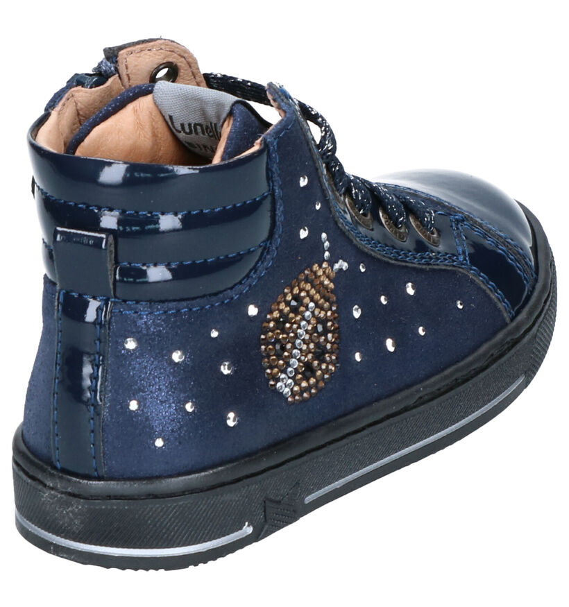 Lunella Chaussures hautes en Bleu foncé en cuir (259010)