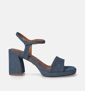 Tamaris Sandales avec talon carré en Bleu pour femmes (354396)