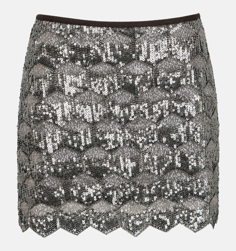 The Korner Zilveren Korte Rok met Sequins voor dames (382197)