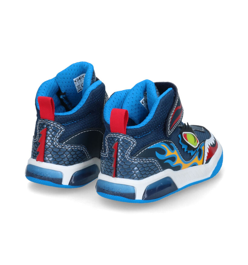 Geox Inek Baskets en Bleu pour garçons (312558) - pour semelles orthopédiques