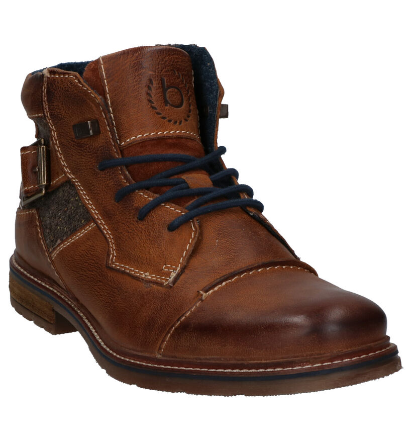 Bugatti Cognac Boots in leer (255346)
