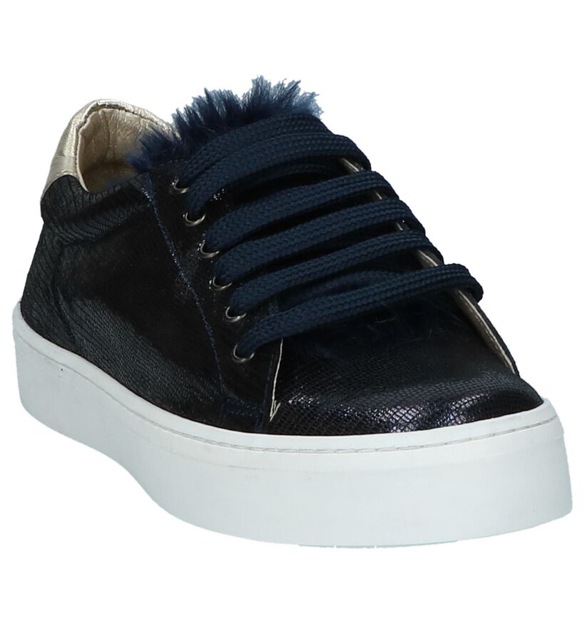 Milo & Mila Baskets basses en Bleu foncé en nubuck (232666)