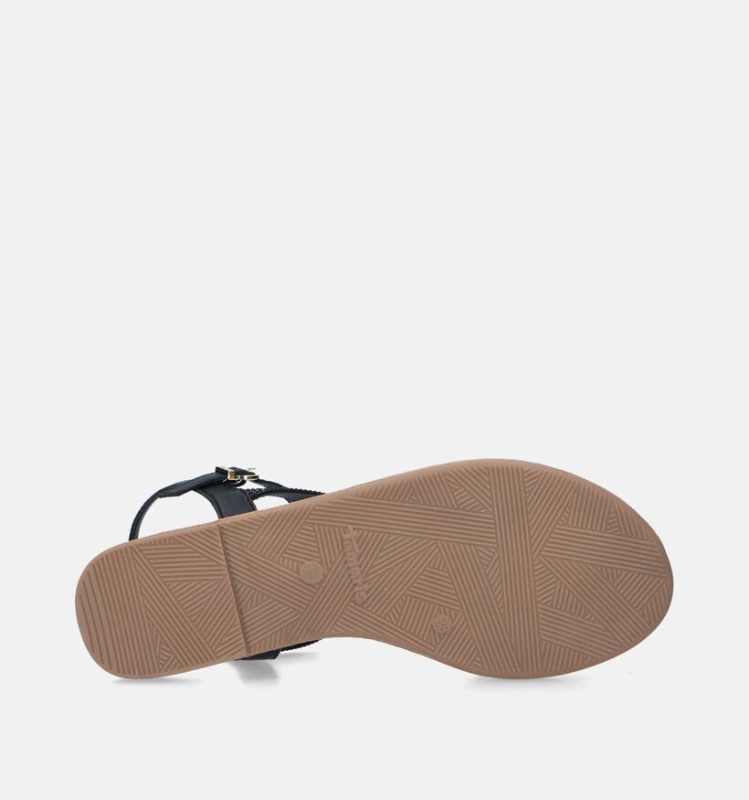 Tamaris Zwarte Platte sandalen voor dames (338254)