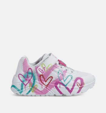 Skechers Uno Low Sneakers Wit/Roze