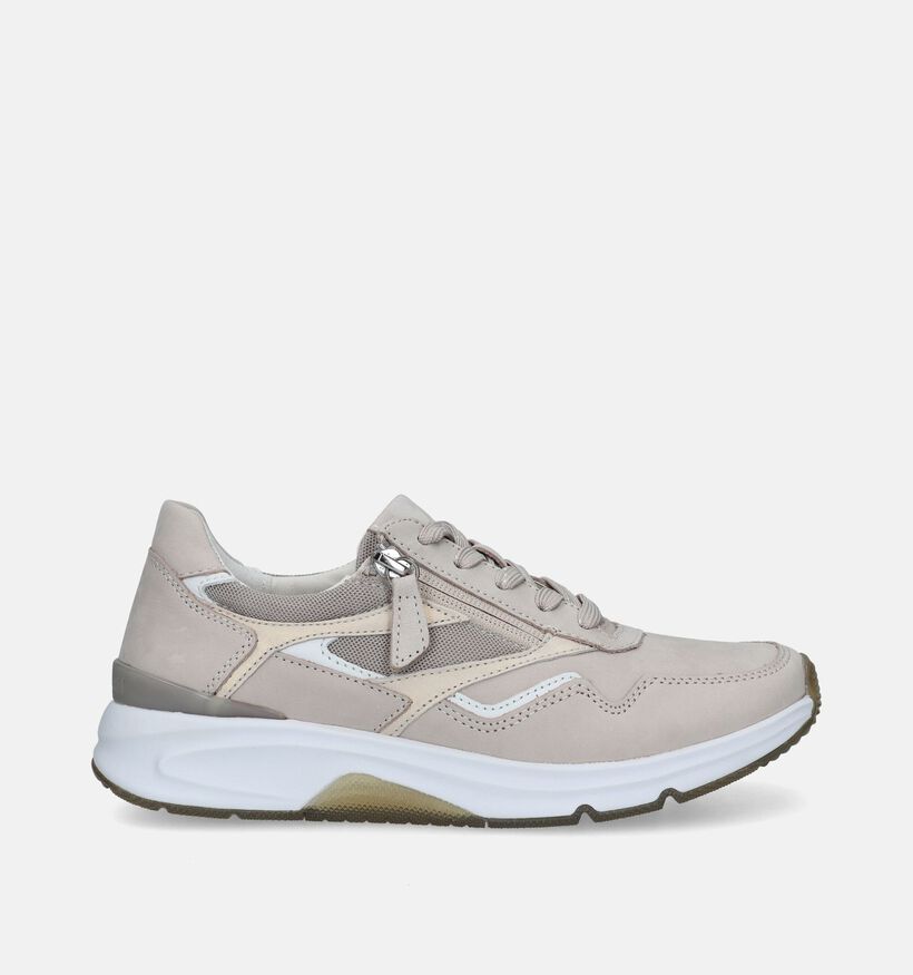 Gabor Rollingsoft Beige Sneakers voor dames (336170) - geschikt voor steunzolen