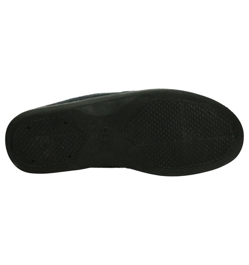 Slippers Comfort Donker Grijze Pantoffels in stof (206077)