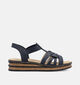 Rieker Blauwe Sandalen met sleehak voor dames (354949)