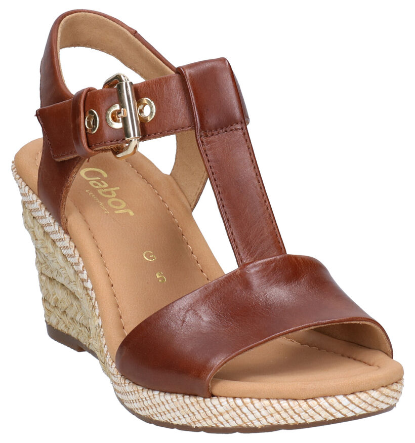 Gabor Cognac Sandalen in leer (271750)