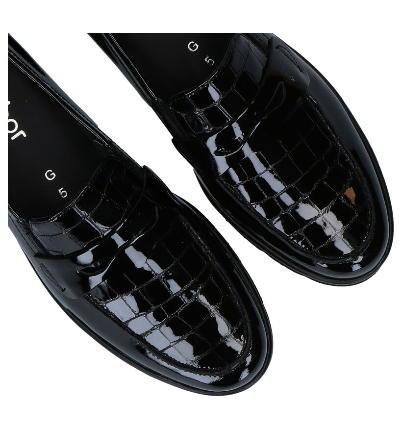 Gabor OptiFit Zwarte Instappers in lak (282433)