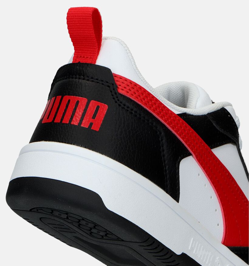 Puma Rebound v6 Zwarte Sneakers voor jongens, meisjes (342863)