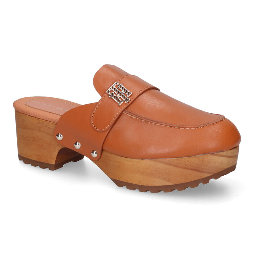 Tommy Hilfiger Hardware Clogs en Cognac pour femmes (310709)