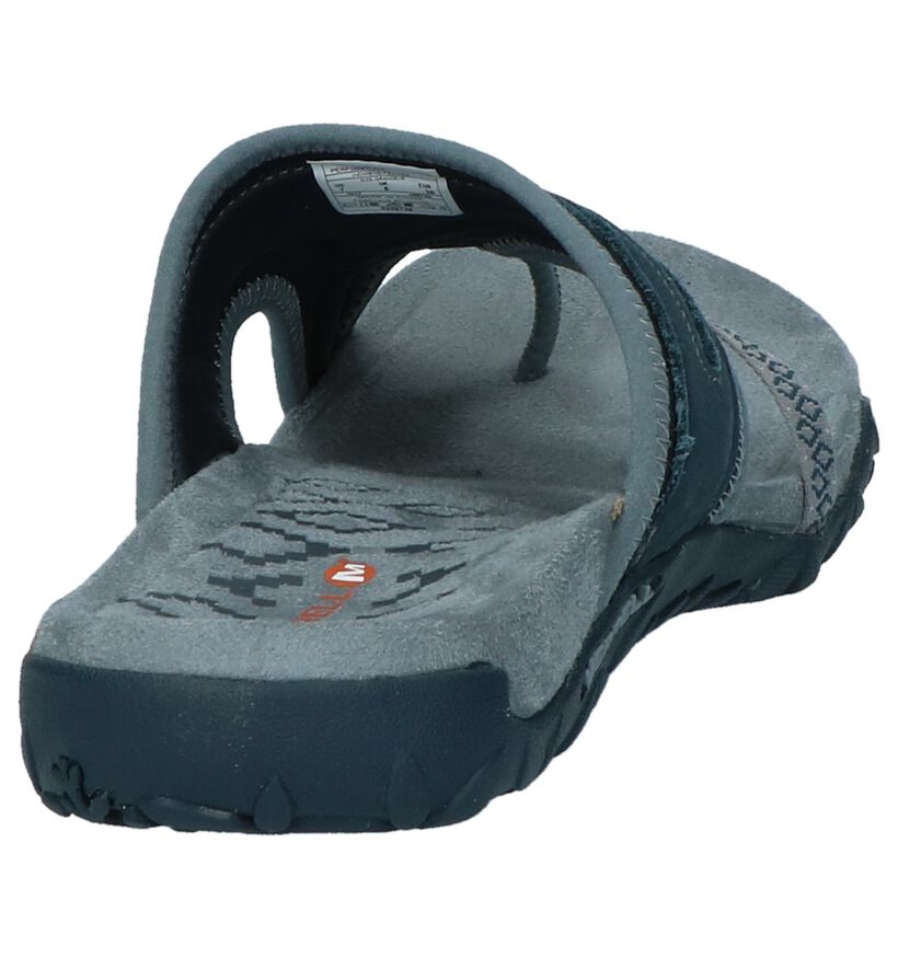 Blauwe Teenslippers Merrell Terran Post II in leer (213012)