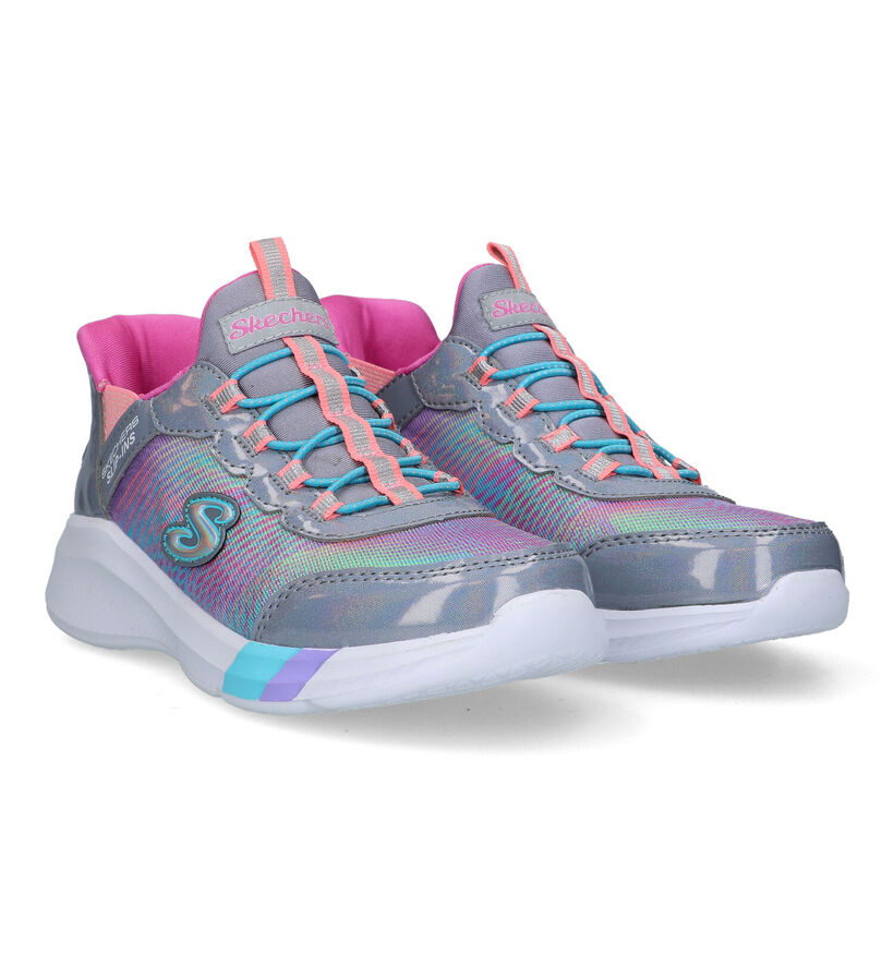 Skechers Dreamy Lites Baskets en Gris en textile (319544)