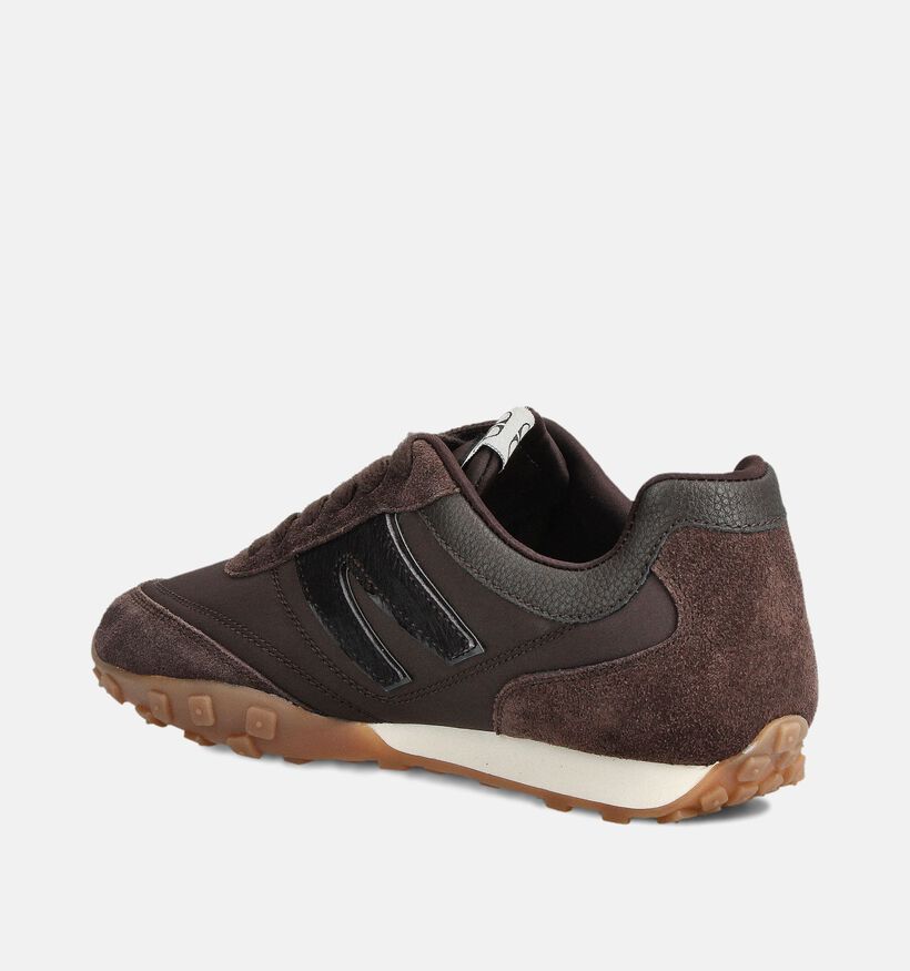 Laurent David Donkerbruine veterschoenen voor dames (365032) - geschikt voor steunzolen