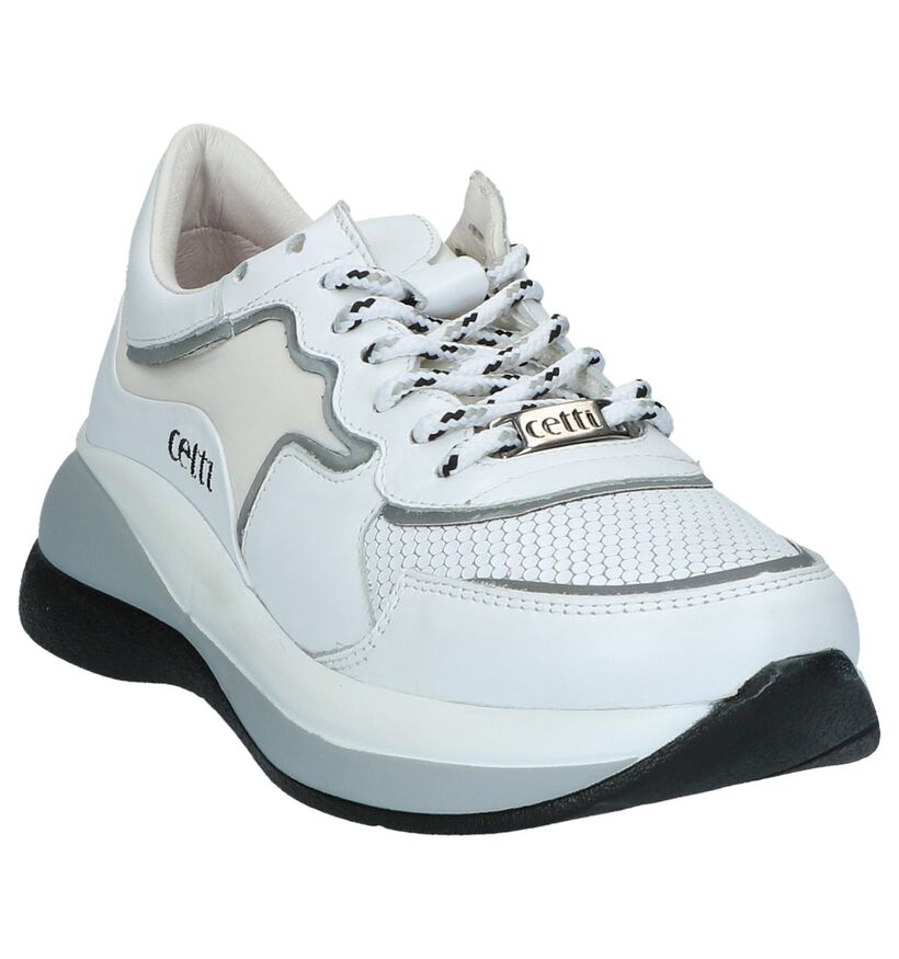 Cetti Witte Sneakers in leer (229805)