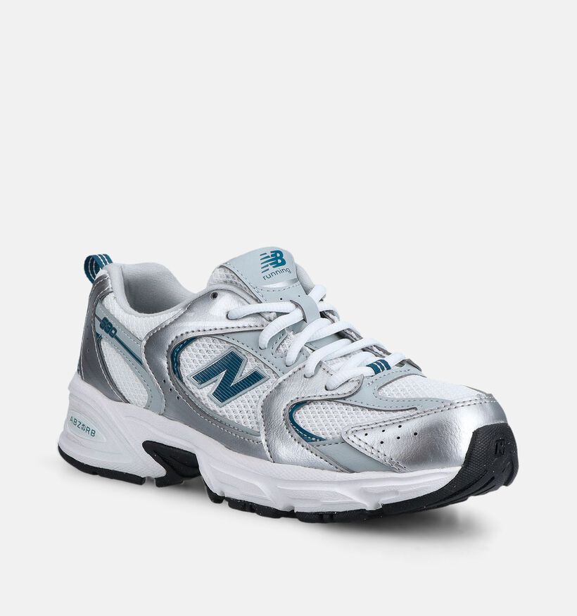 New Balance 530 Zilveren/Blauwe Sneakers voor meisjes (375218) - geschikt voor steunzolen