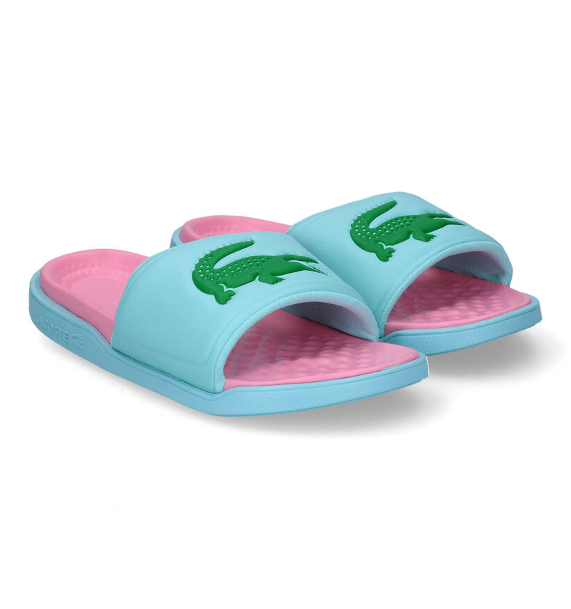 Lacoste Croco Dualiste Turquoise Badslippers voor dames (305582)