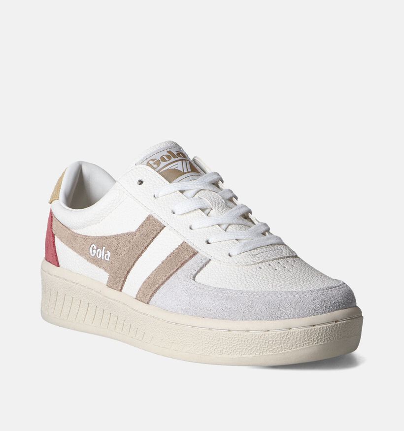 Gola Grandslam Trident CLA415 Baskets en Beige pour femmes (351169) - pour semelles orthopédiques
