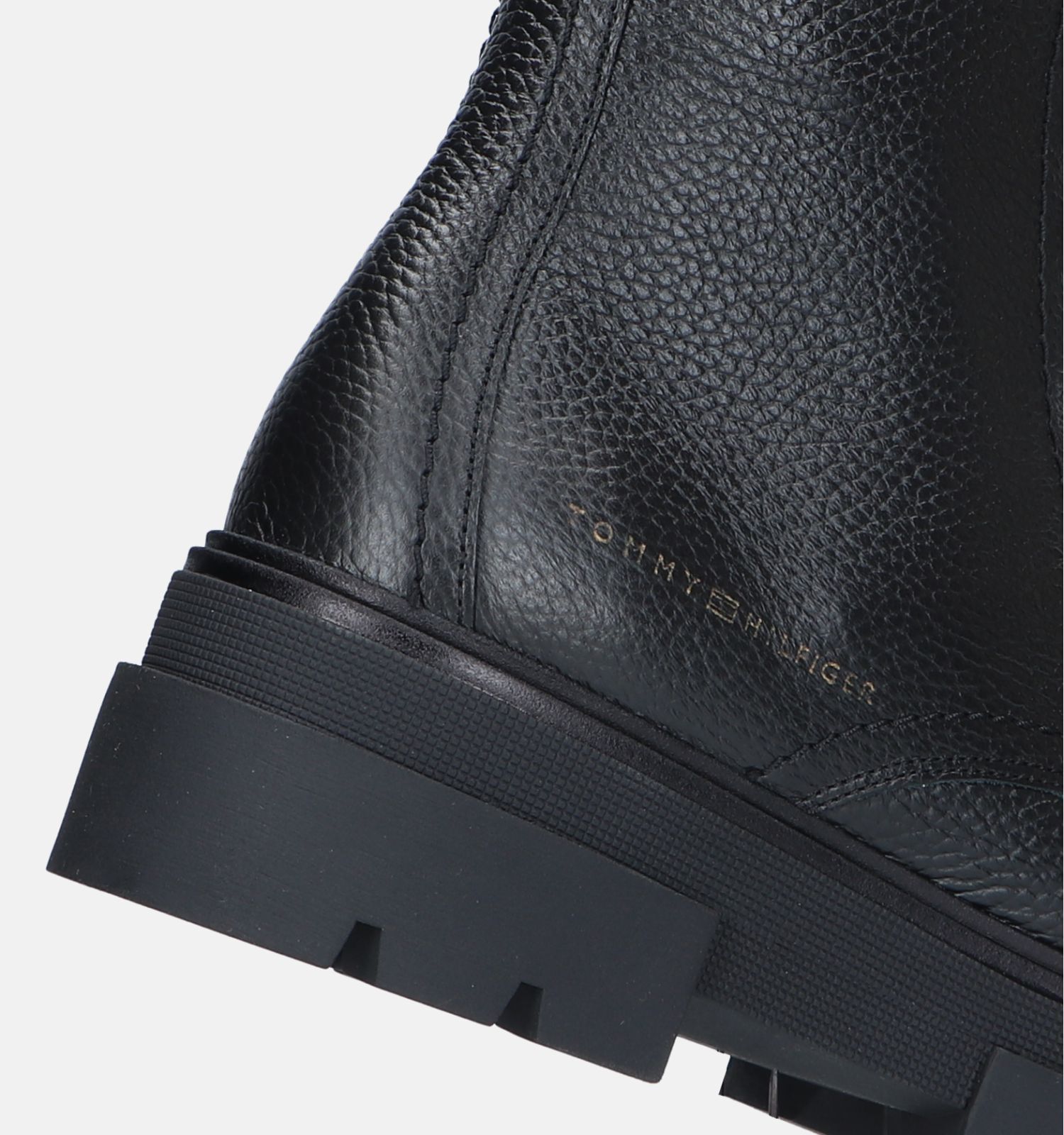 Tommy Hilfiger Monochromatic Zwarte Biker boots Dames Boots