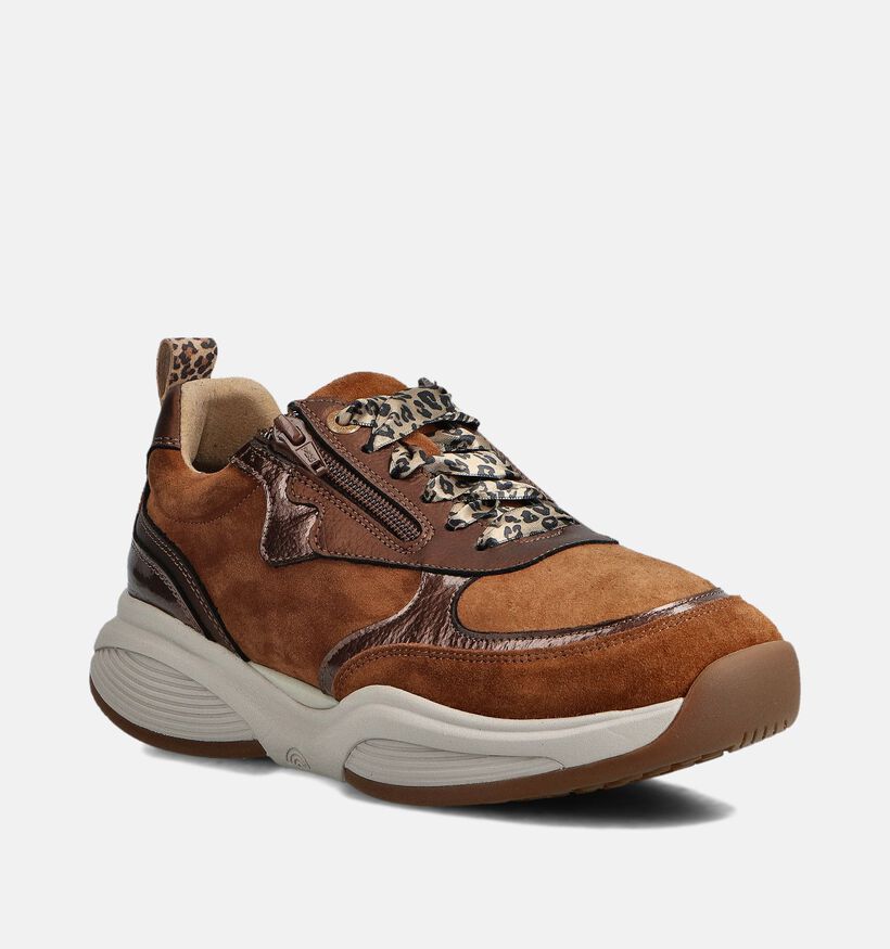 Xsensible Chaussures à lacets en Cognac pour femmes (363592) - pour semelles orthopédiques