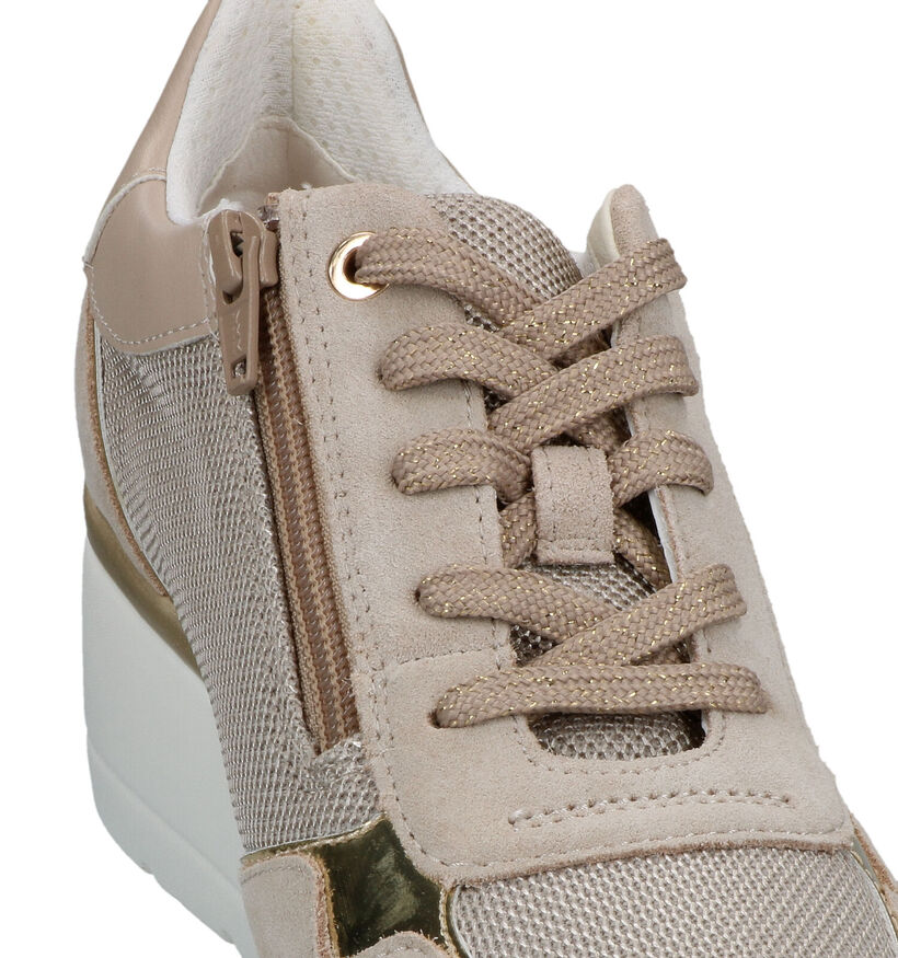 Geox Ilde Taupe Sneakers voor dames (326647) - geschikt voor steunzolen