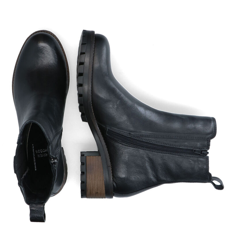 River Woods Gina Zwarte Boots in leer (316109)