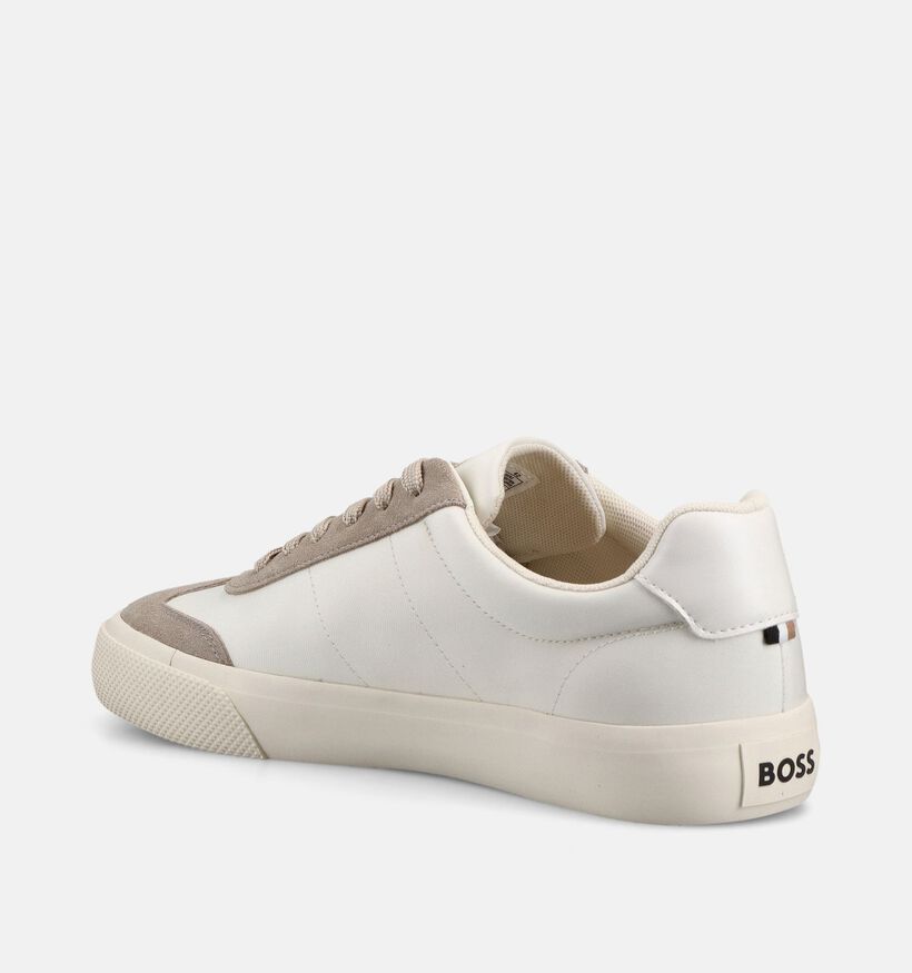 BOSS Aiden Tenn Chaussures &agrave; lacets en Blanc pour hommes (369010) - pour semelles orthop&eacute;diques