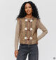 Minuit Douze Gipsy Bruine Mouwloze Vest met Touwsluitingen voor dames (381870)
