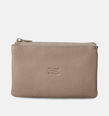 Porte-monnaie taupe