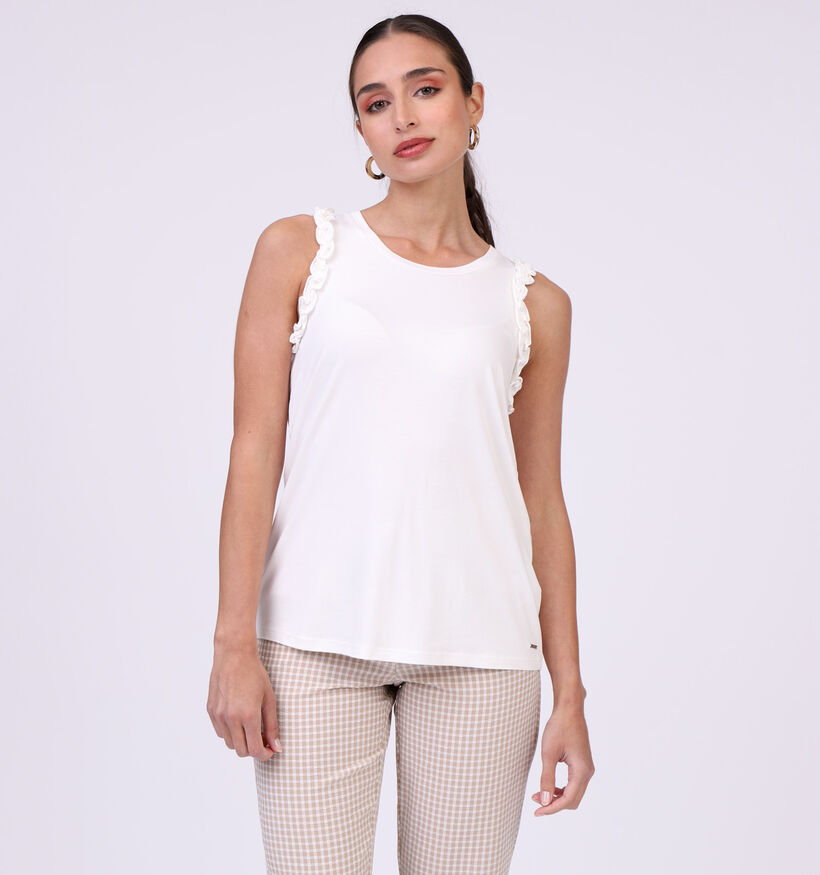 Mexx Sleeveless ruffle Zwarte Top (313281)