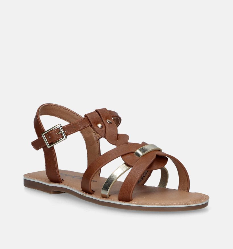 Milo & Mila Cognac Sandalen voor meisjes (340768)