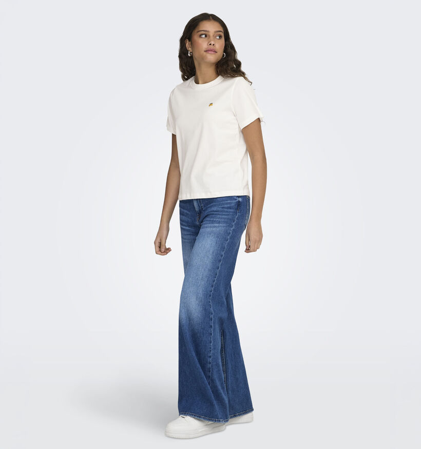 JDY Pisa Lemon Witte T-shirt voor dames (374851)
