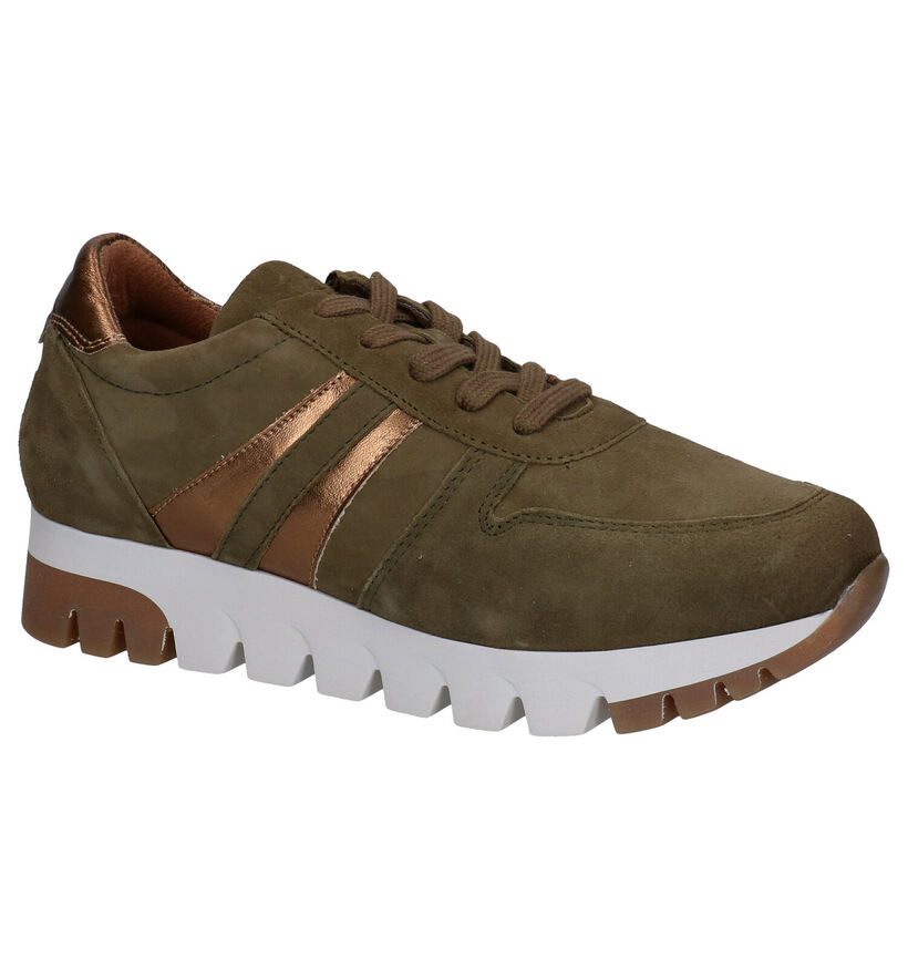 Tamaris Groene Veterschoenen in kunstleer (280760)