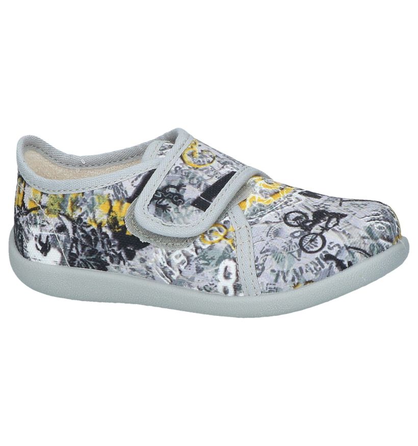 Bellamy Opalier Pantoufles fermées en Gris en textile (248495)