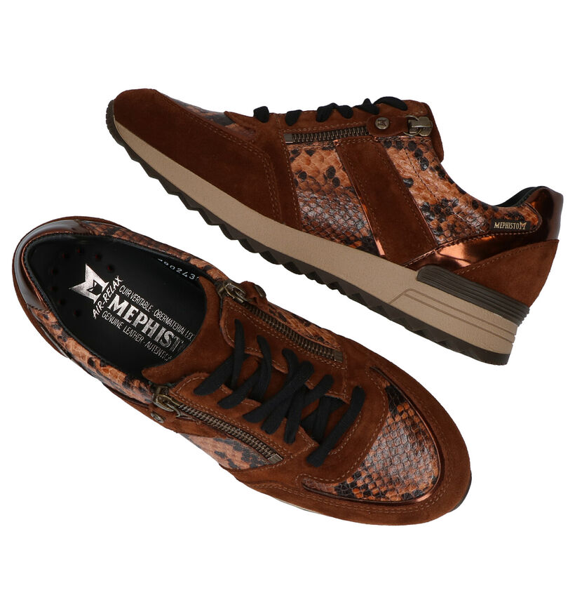 Mephisto Toscana Blauwe Veterschoenen voor dames (306944) - geschikt voor steunzolen