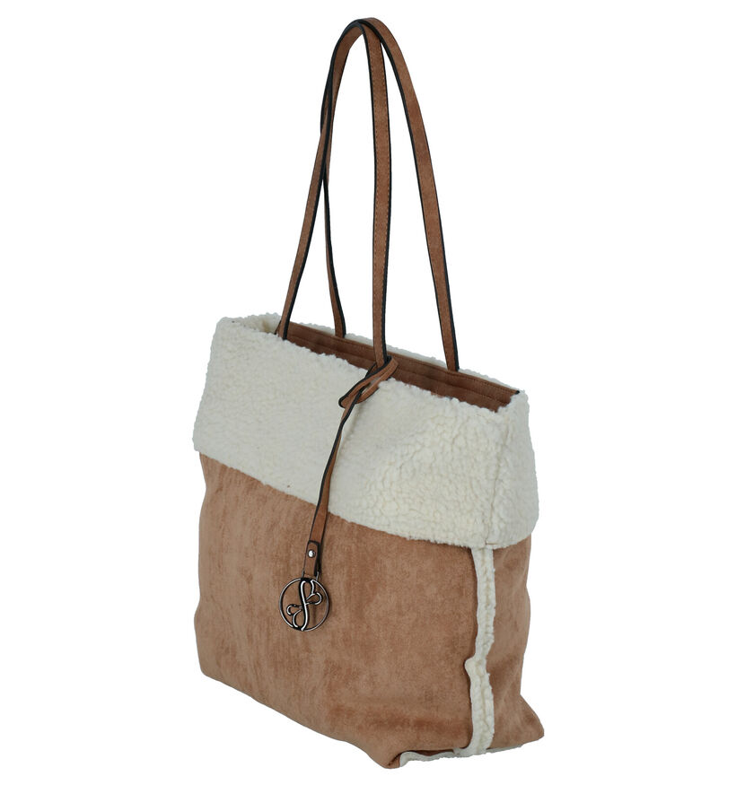 Emily & Noah Kaki Shopper in faux fur (260879)