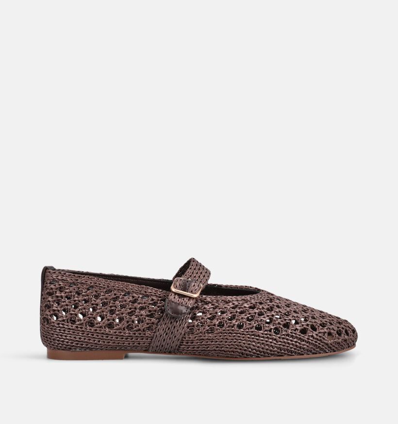 Laurent David Ballerines en Brun fonc&eacute; pour femmes (374037)