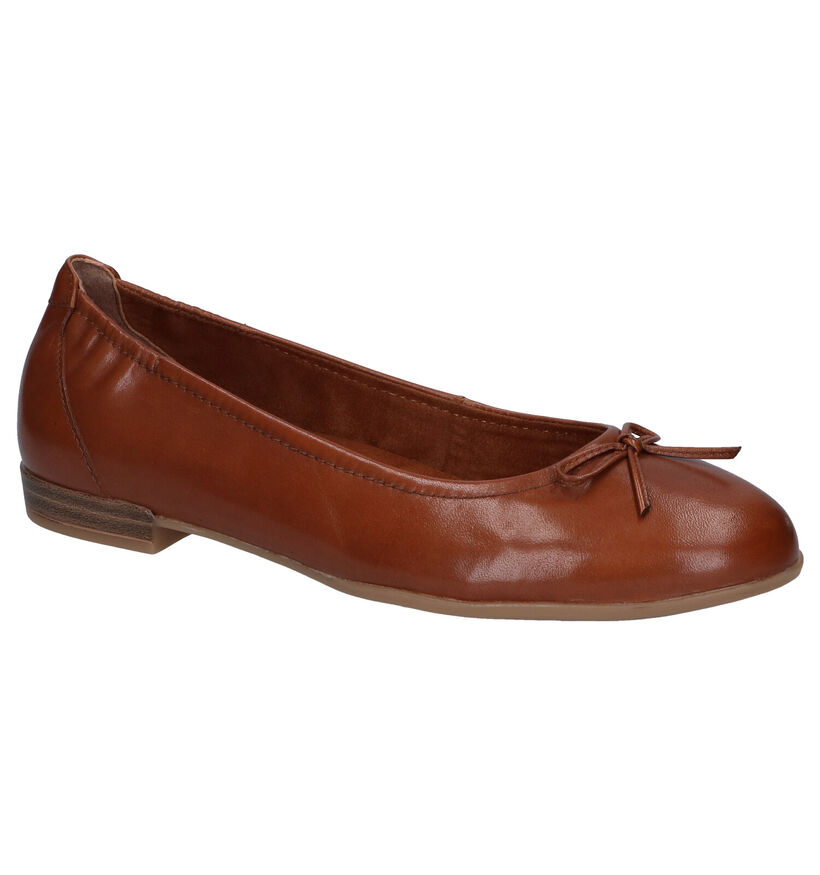 Tamaris Greenstep Ballerines en Cognac en cuir (286279)