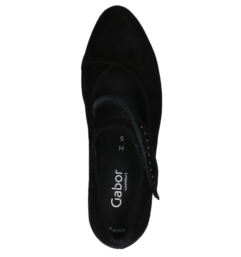 Gabor OptiFit Zwarte Pumps in nubuck (282461)