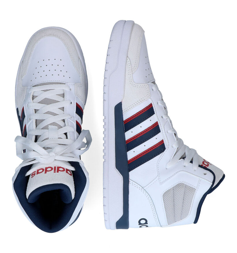 adidas Entrap Mid Baskets en Blanc en cuir (301433)