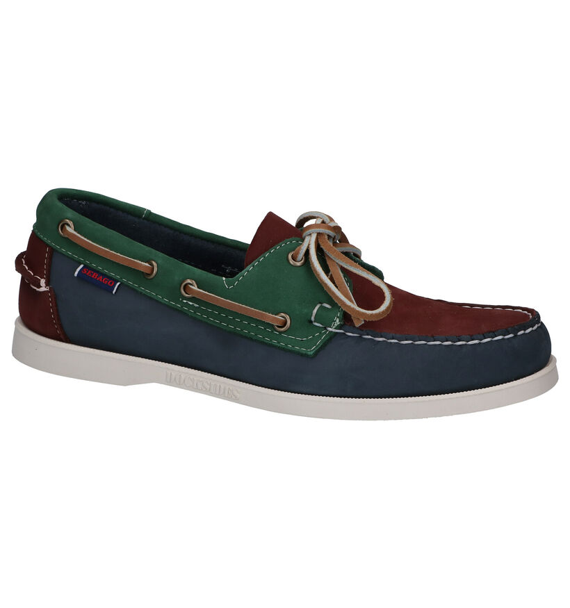 Sebago DOCKSIDE Blauwe Bootschoenen in nubuck (287479)