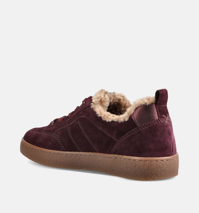 Gabor Bordeaux Lage Sneakers voor dames (376991) - geschikt voor steunzolen
