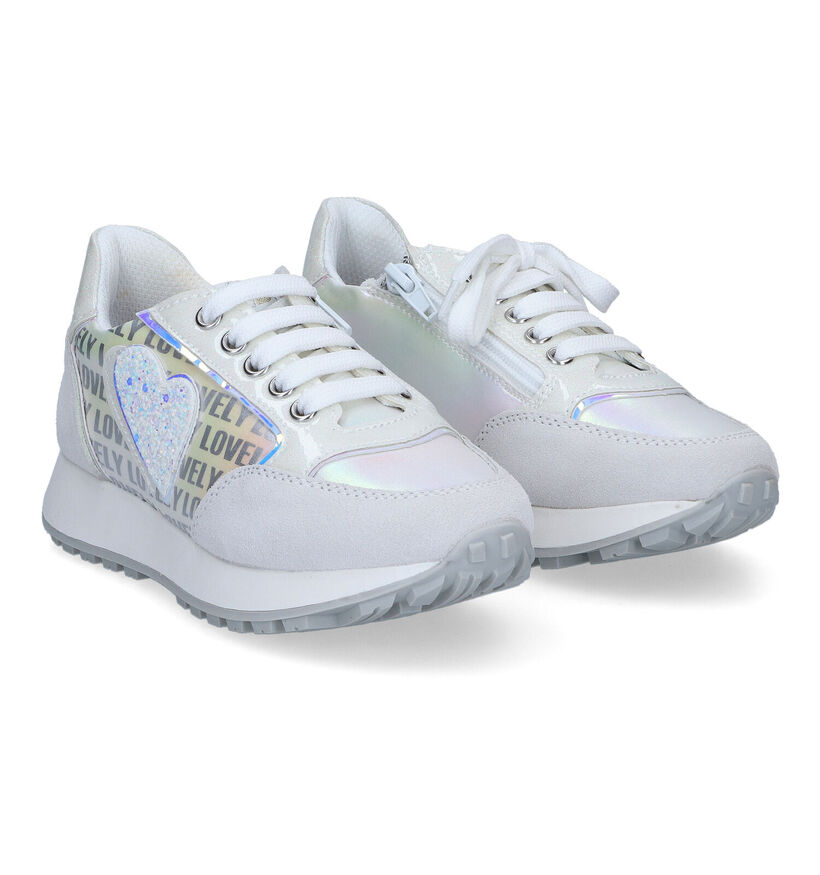 Asso Witte Sneakers voor meisjes (304982) - geschikt voor steunzolen