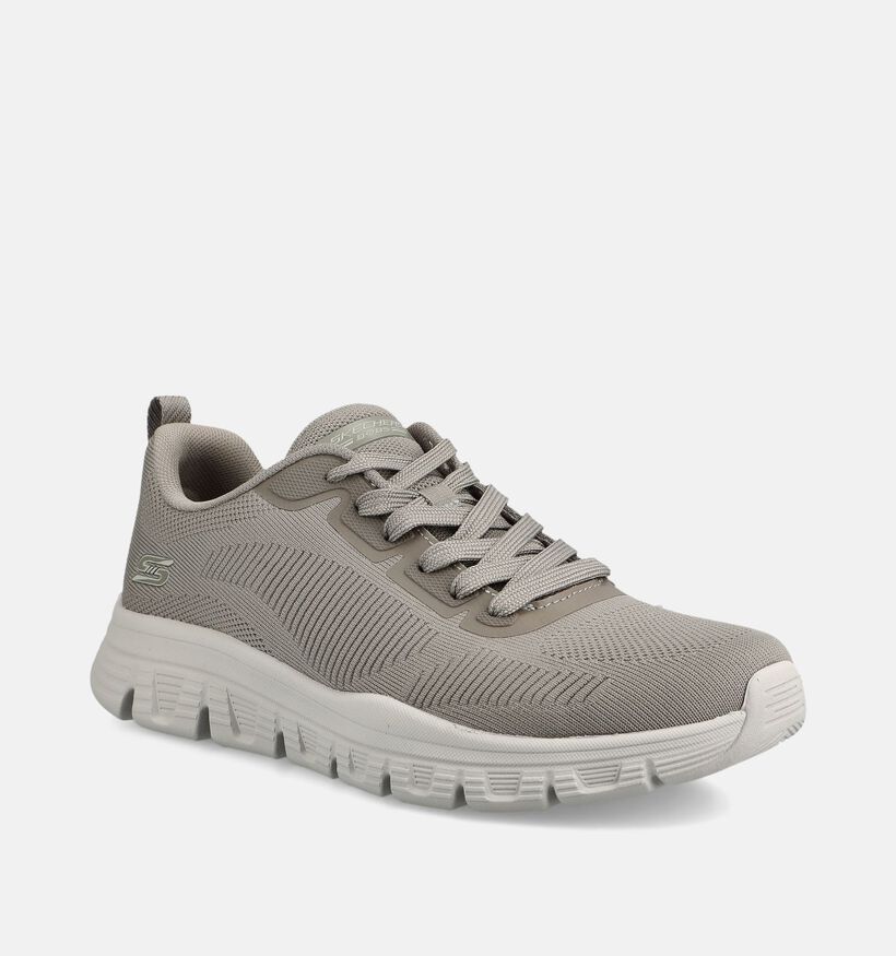 Skechers Bobs B Lite Baskets en Taupe pour hommes (375658)