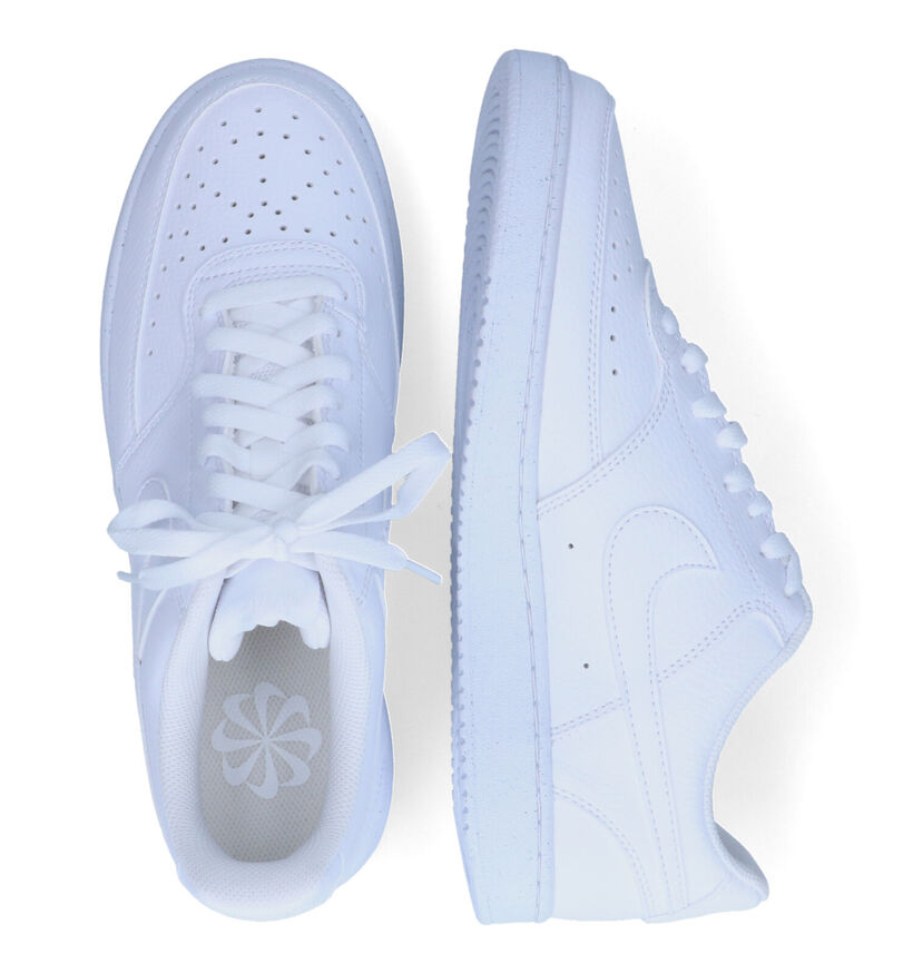 Nike Court Vision Low Next Nature Baskets en Blanc pour hommes (340386)